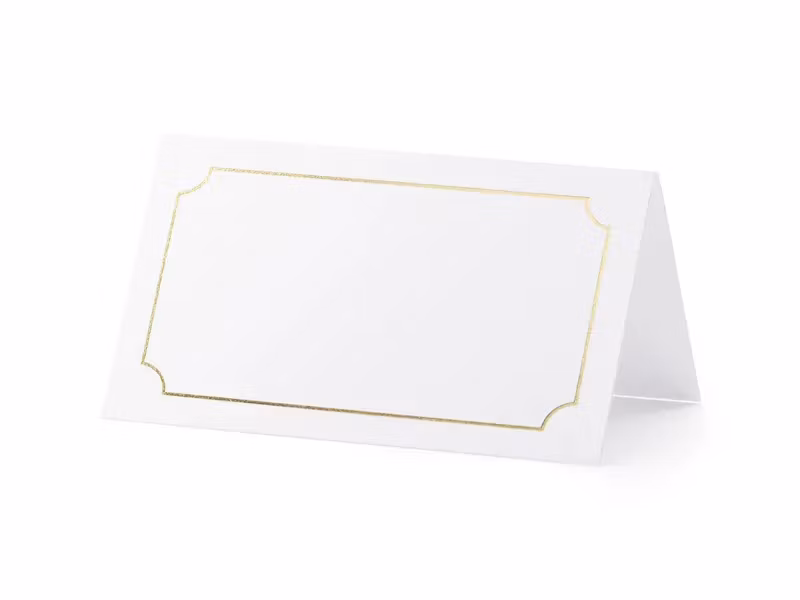 Placeringskort Designad Ram Guld