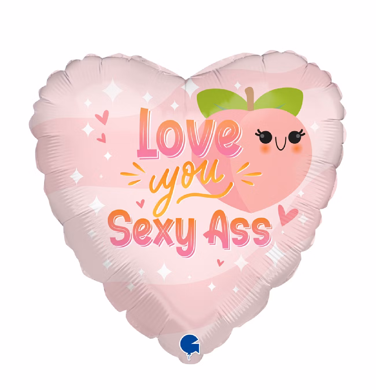 Folieballong Hjärtan Love You Sexy Ass 46cm