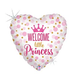 Folieballong Welcome Little Princess 46cm