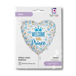 Folieballong Welcome Little Prince 46cm