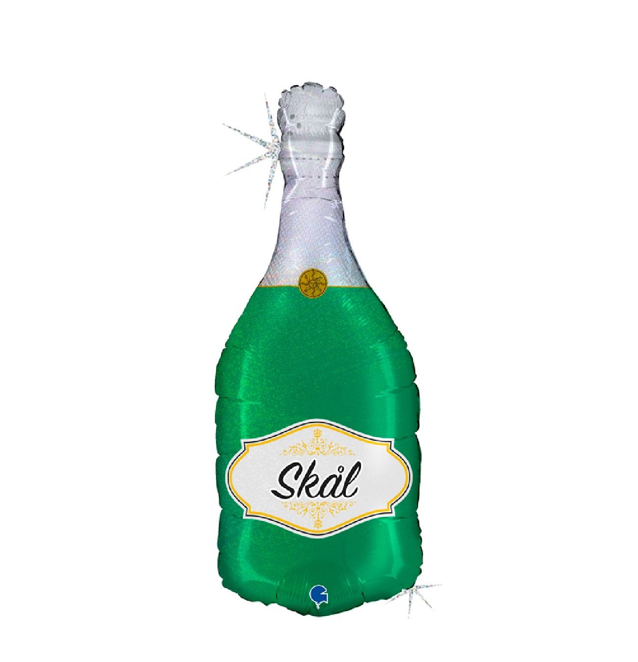 Folieballong Champagneflaska Skål 81cm
