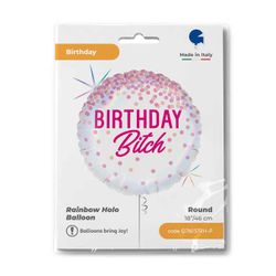 Folieballong Happy Birthday Bitch 46cm
