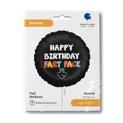 Folieballong Happy Birthday Fart Face 46cm