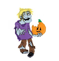 Folieballong Zombie med Pumpa 117cm