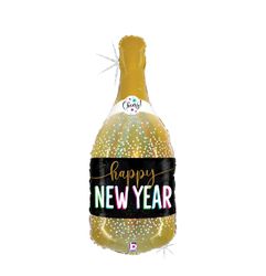Folieballong Champagneflaska New Year 81cm