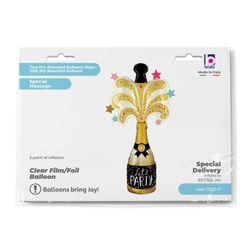 Folieballong Champagneflaska Party 165cm