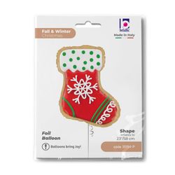 Folieballong Julstrumpa 58cm