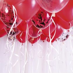 Takballonger Ceiling Kit Love Röd