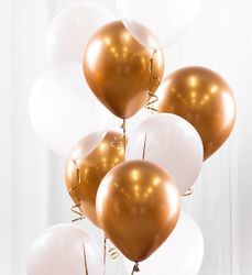 Ballongbukett Guld Krom