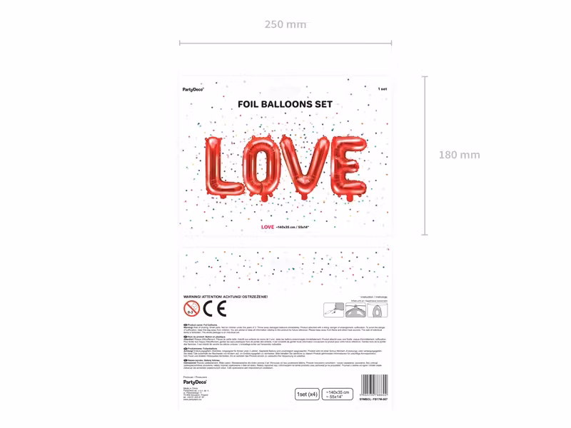 Ballonggirlang Set Love Röd