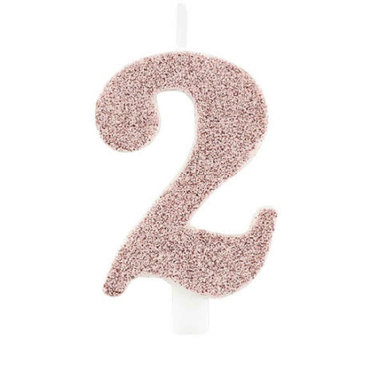 Tårtljus Siffra Rosé Glitter