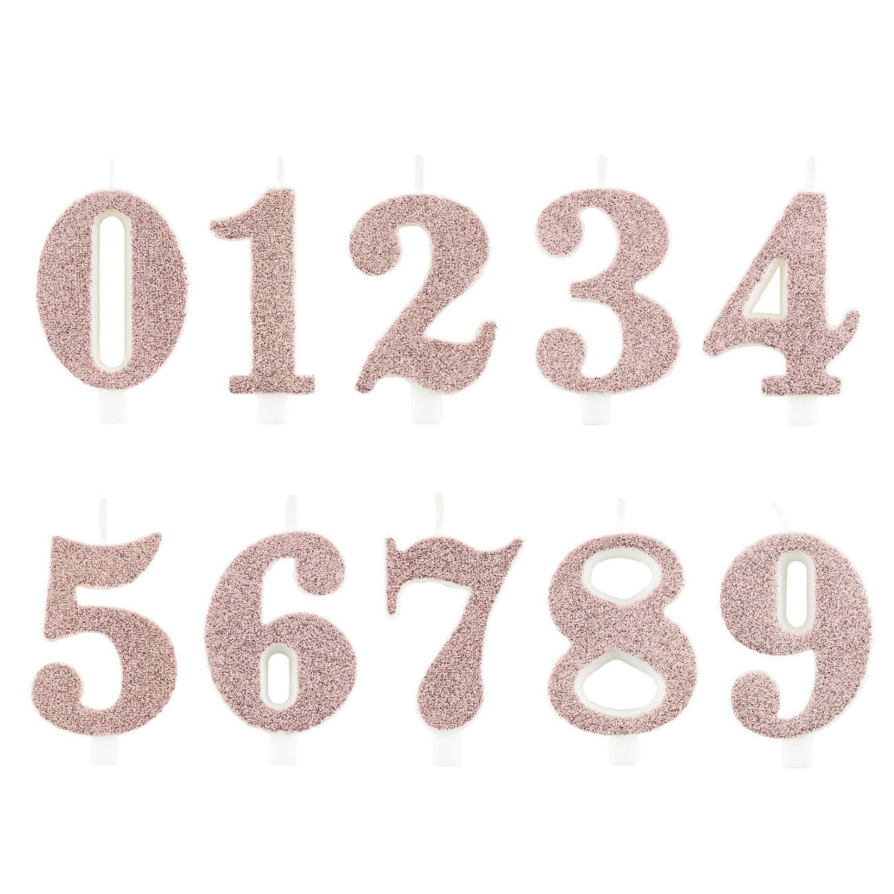 Tårtljus Siffra Rosé Glitter