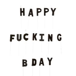 Tårtljus Happy Fucking B-Day