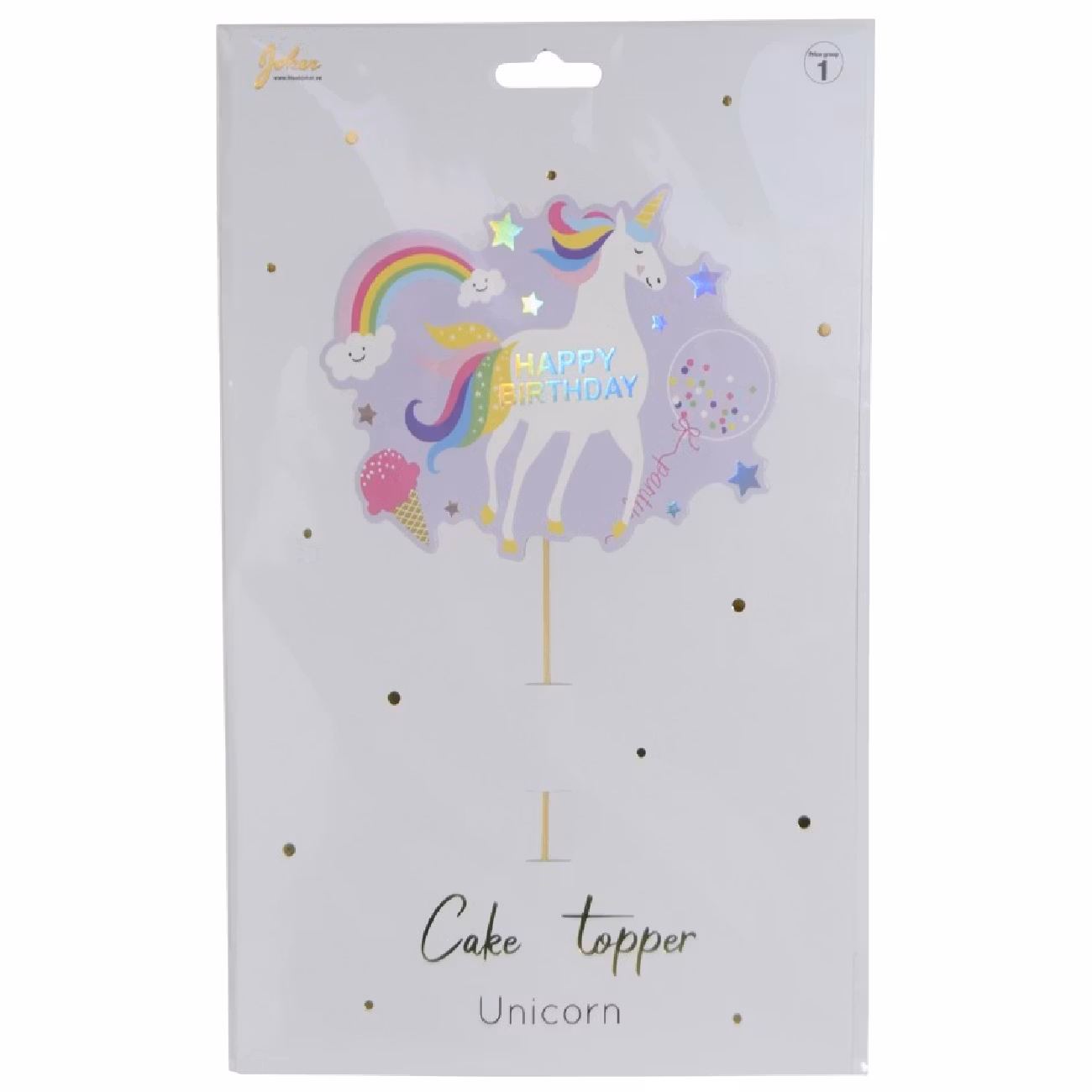 Cake Toppers Happy Birthday Enhörning