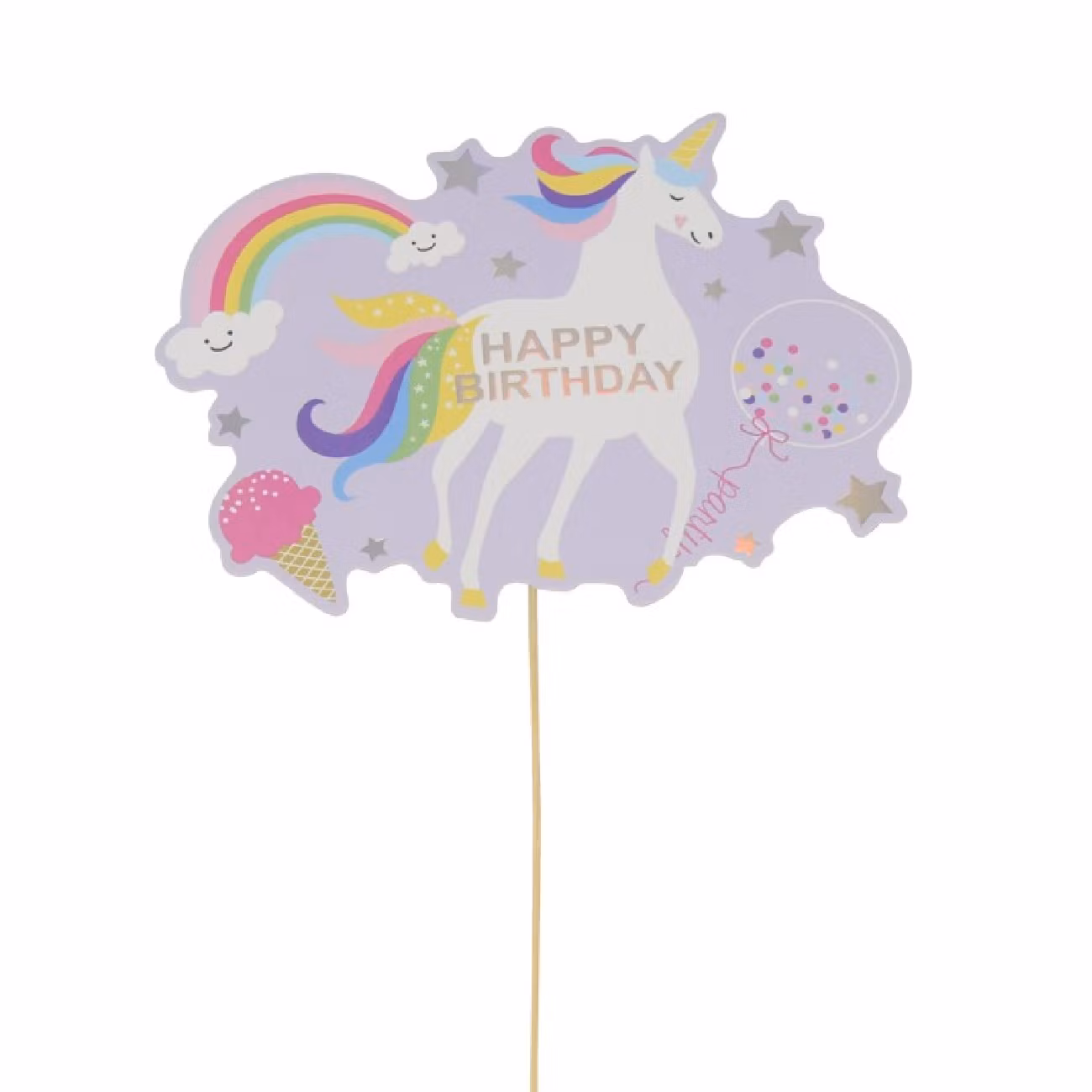 Cake Toppers Happy Birthday Enhörning