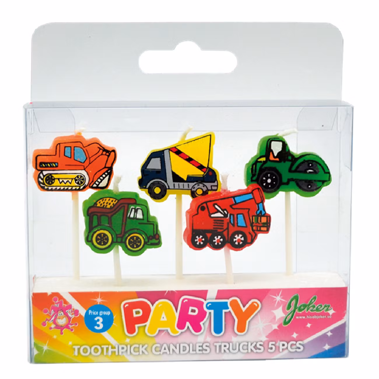 Tårtljus Trucks 5-pack