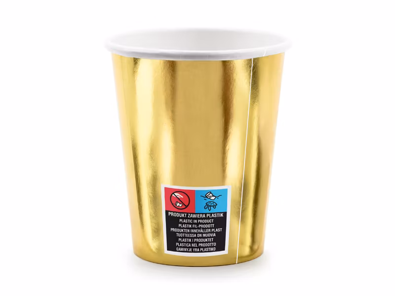 Pappersmuggar 60th Birthday Guld Metallic
