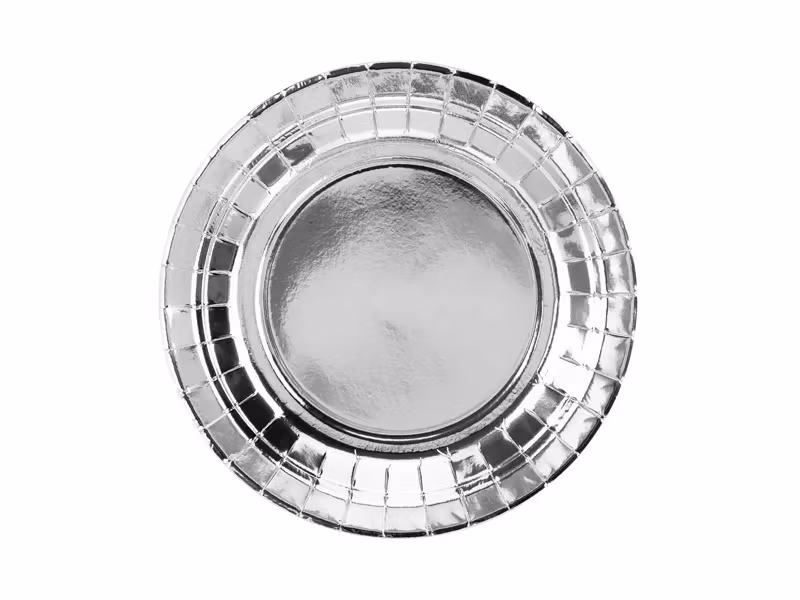 Papperstallrikar Silver Metallic 18cm