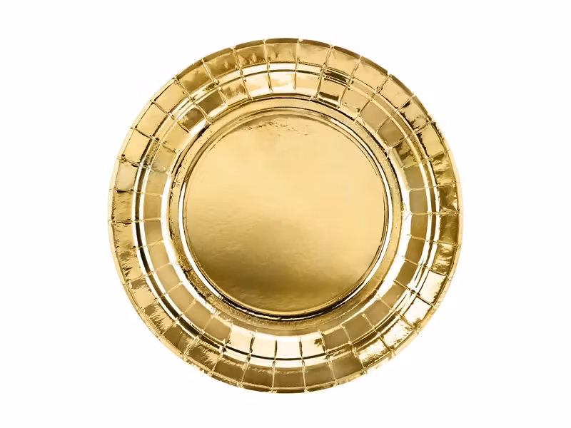 Papperstallrikar Guld Metallic 18cm