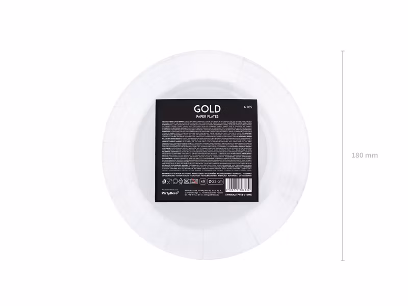 Papperstallrikar Guld Metallic 18cm