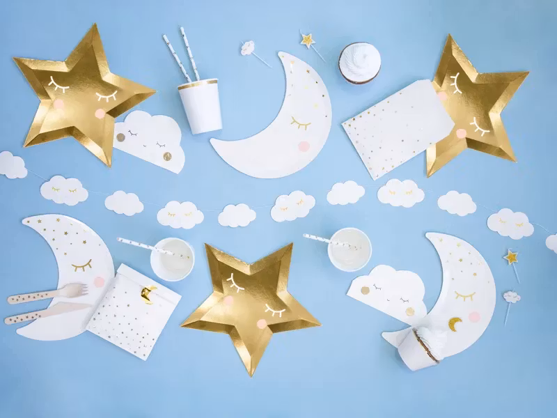 Papperstallrikar Star Guld Metallic
