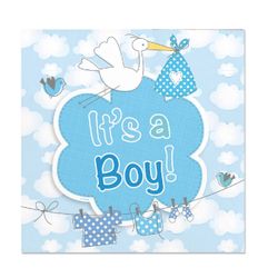 Pappersservetter Babyshower Boy / Girl