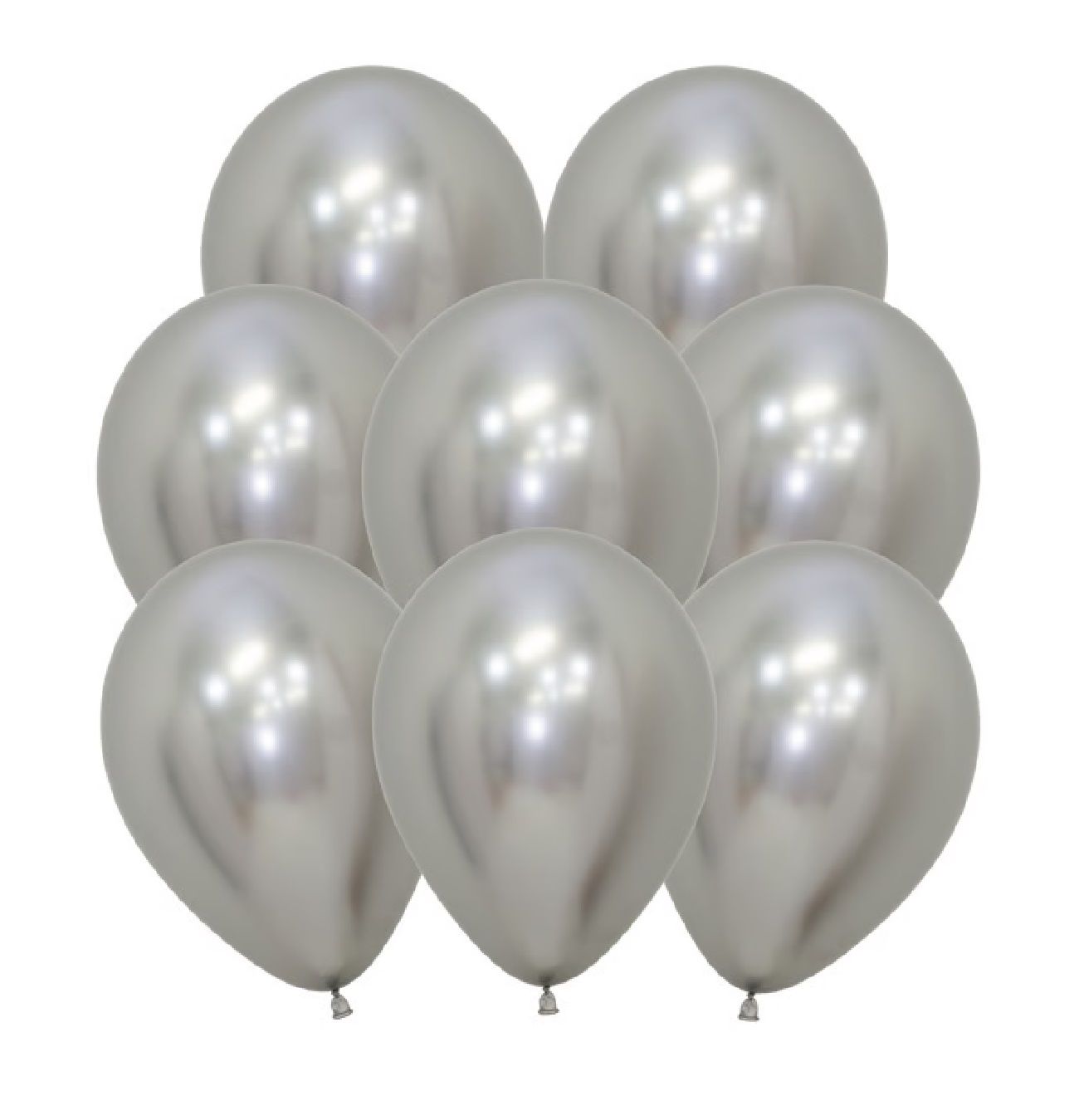 Latexballonger Krom Silver 30cm 10-pack