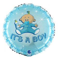 Folieballong Baby Blå It´s a Boy 46cm
