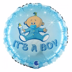 Folieballong Baby Blå It´s a Boy 46cm