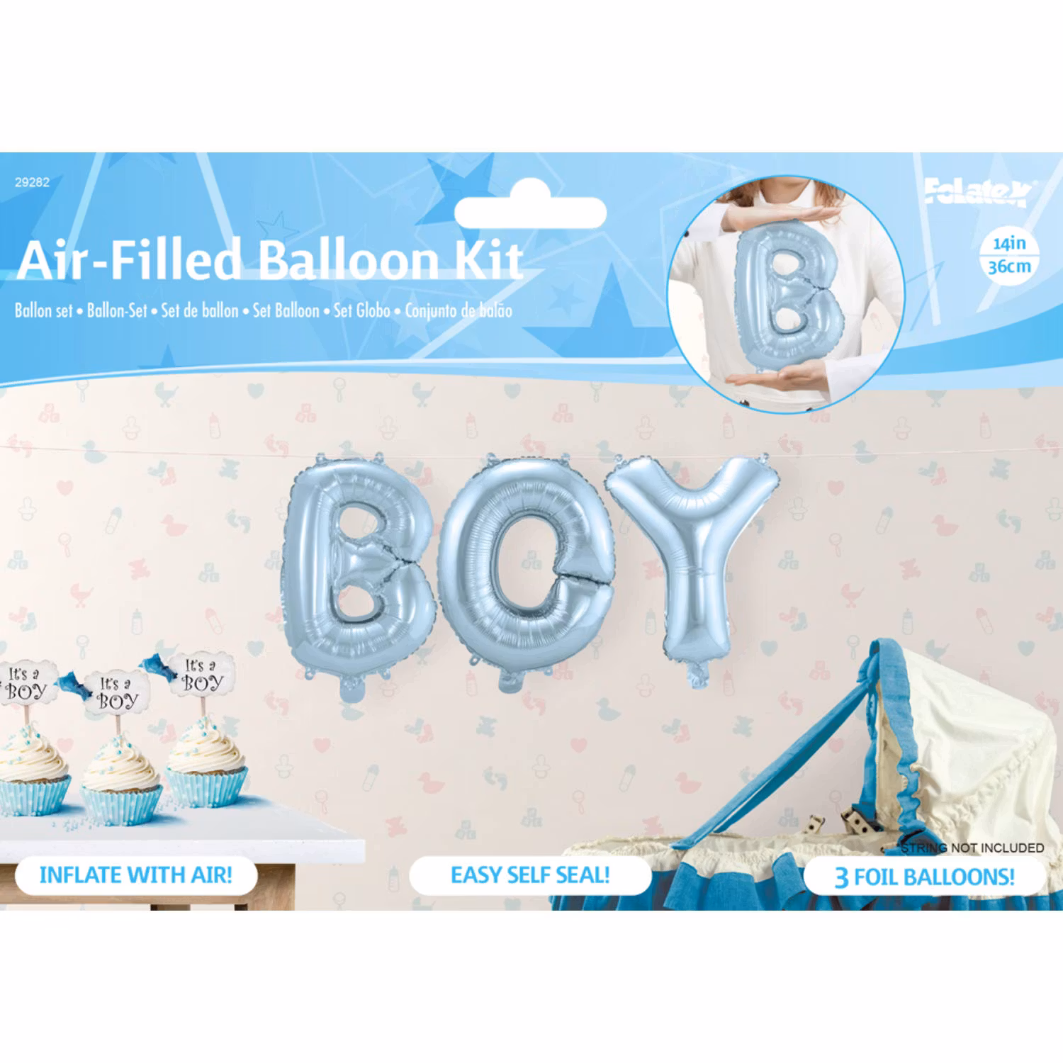 Ballonggirlang Boy Blå