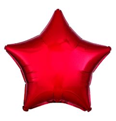 Folieballong Stjärna Metallic Röd 48cm