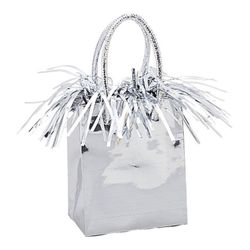 Ballongvikt Presentpåse Folie Silver Metallic