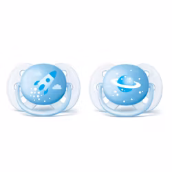Philips Avent Ultra Soft Napp Blå 0-6 Mån 2-pack