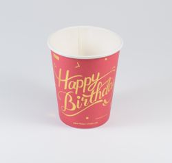 Pappersmuggar Happy Birthday Röd 10-pack