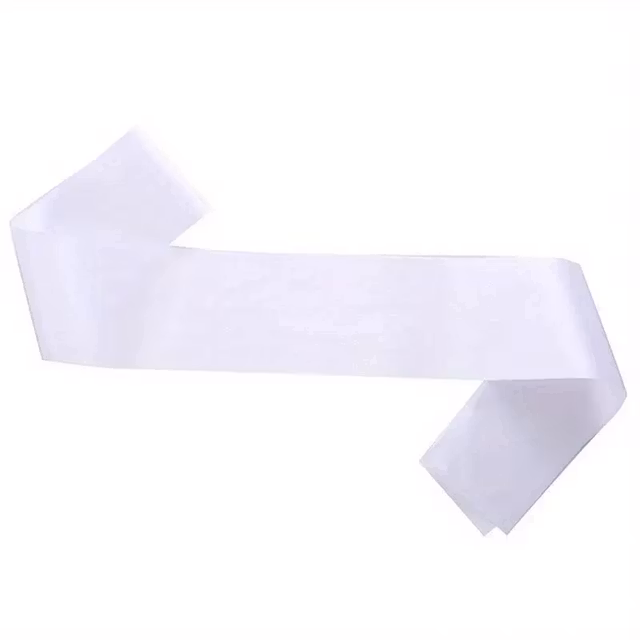 Ordensband Blank Vit - 80 x 9,5cm