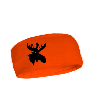 Pannband i ekologisk bomull med älgskalle