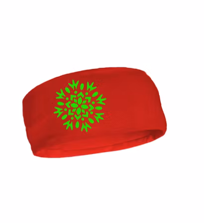 Fleecefodrat pannband med snöflinga
