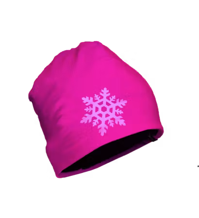 Fleecefodrad mössa med snöflinga