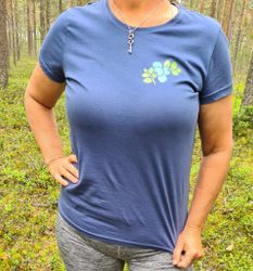 T-shirt med blåbärstryck