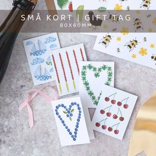 Små kort utan kuvert - B2B Anneko Design - Butik för ÅF