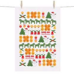 Kökshandduk - God jul snögubbe