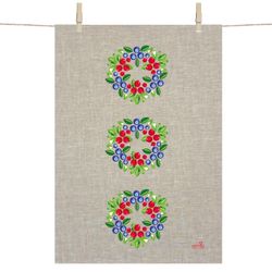 Tea towel - Berry wreath