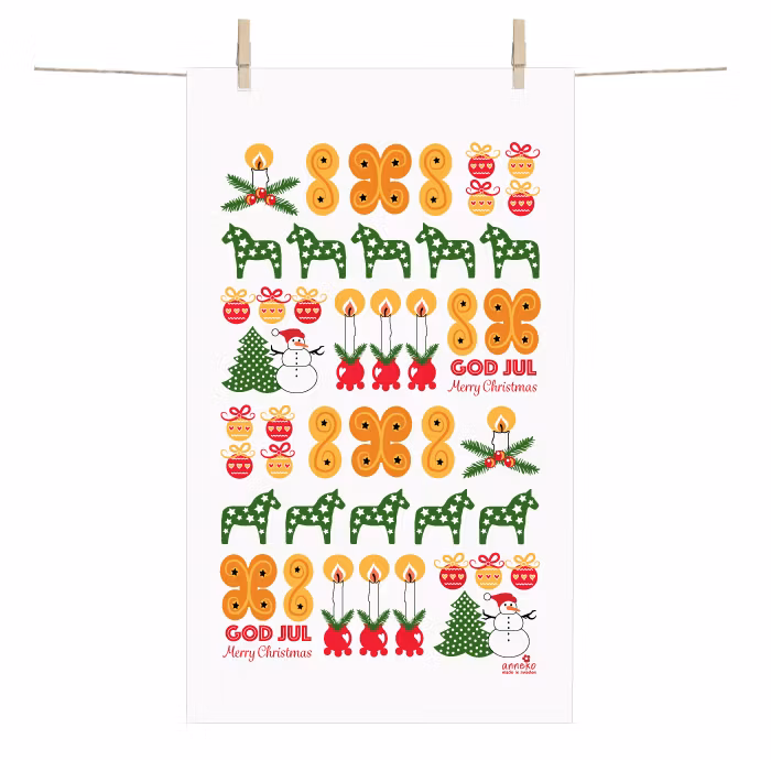 Gästhandduk - God jul snögubbe