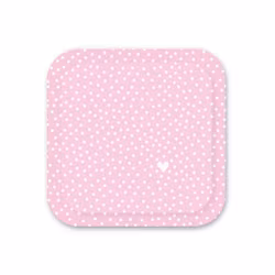 Bricka 20x20 cm - Rosa prickar