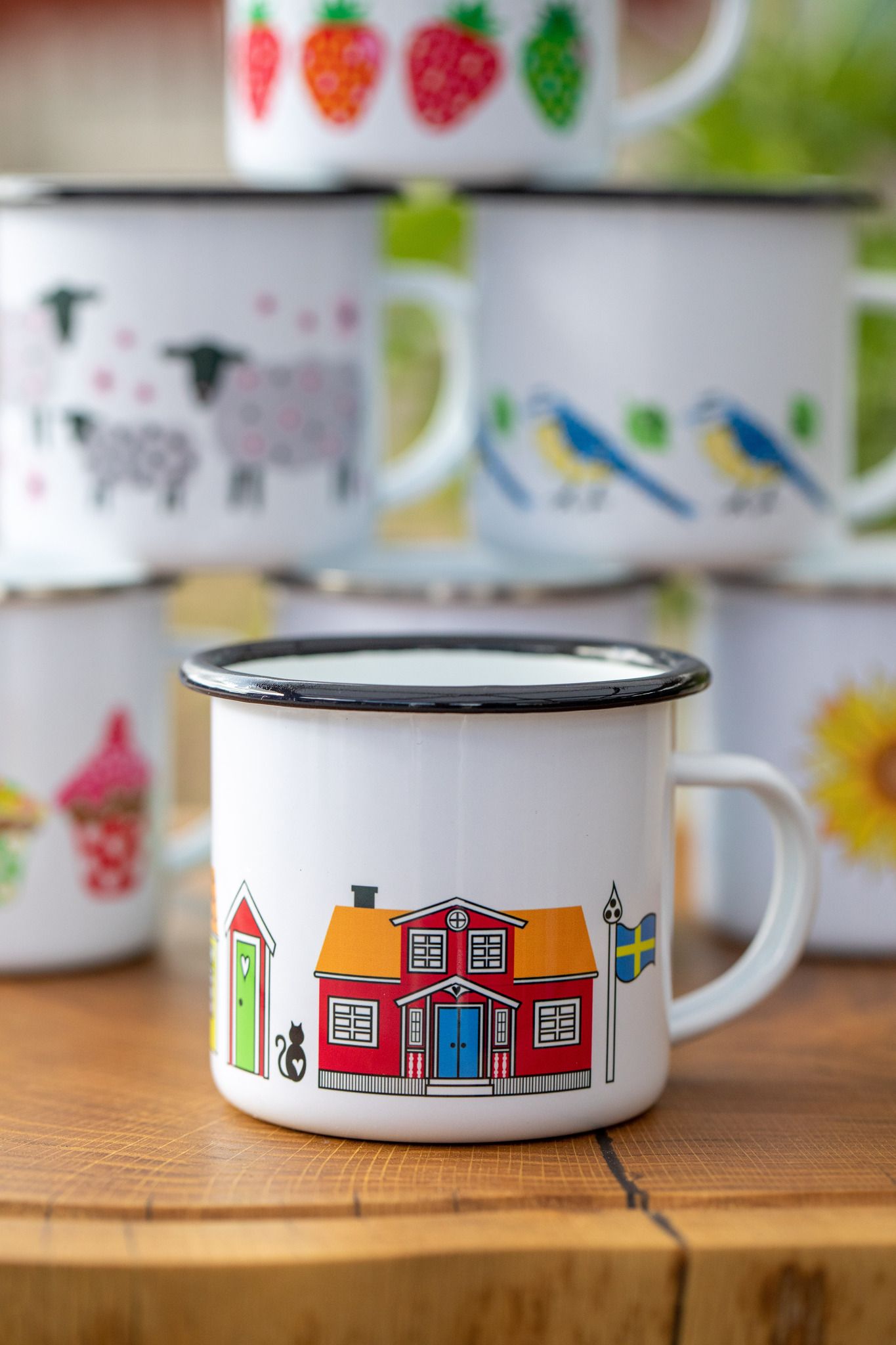 Designmugg - Svenska stugor