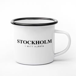 Emaljmugg ort - Stockholm i mitt hjärta