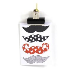 Små kort utan kuvert - Mustascher