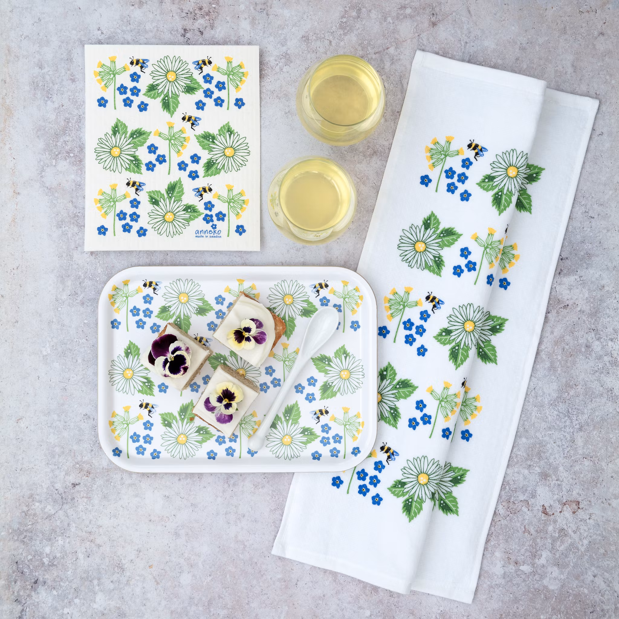 Dishcloth - Summer flowers