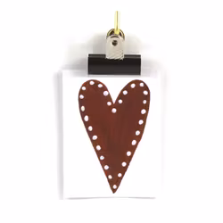 Små kort utan kuvert - Pepparkakshjärta