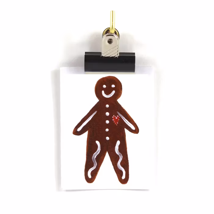 Små kort utan kuvert - Pepparkaksgubben